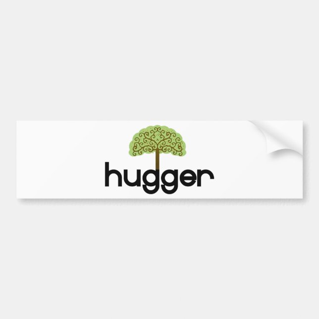 Tree hugger original design! bumper sticker (Front)