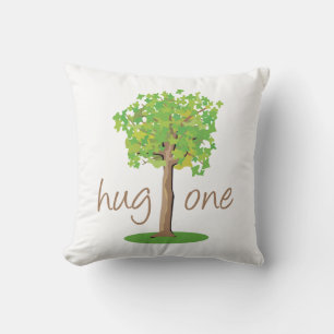 Tree Hugger Throw Pillow