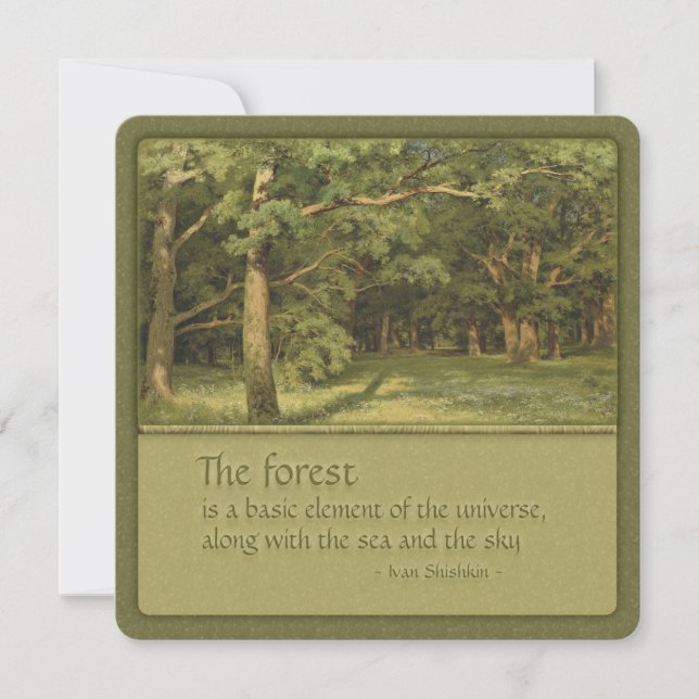 Tree Hugger's CC0351 Shishkin Quote (Front)