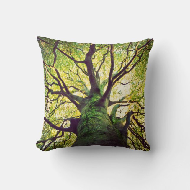 Tree Hugging Throw Pillow (Front)