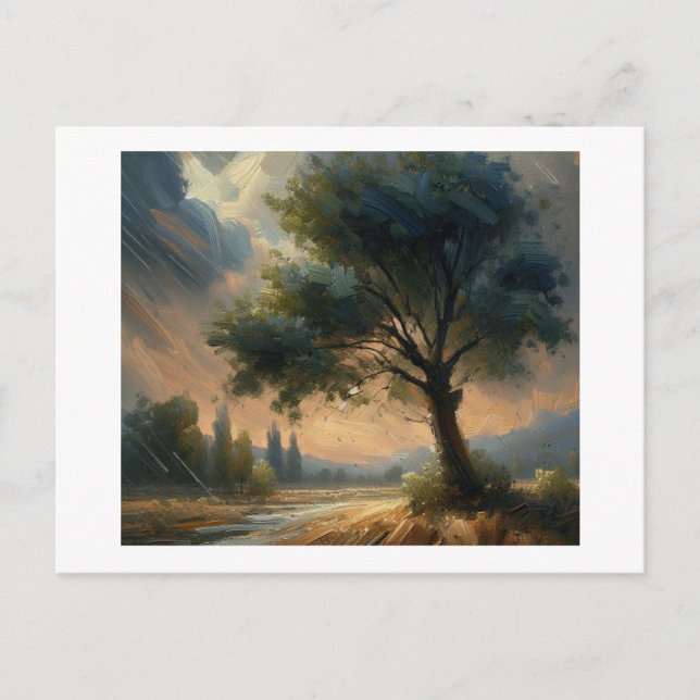 Tree in a Storm,  Postcard (Front)