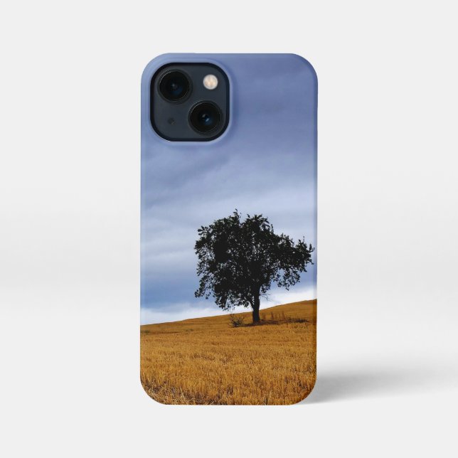 Tree in a wheat field iPhone case (Back)