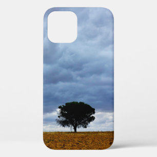 Tree in an empty field iPhone 12 case