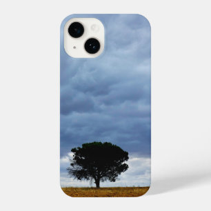 Tree in an empty field iPhone 14 case