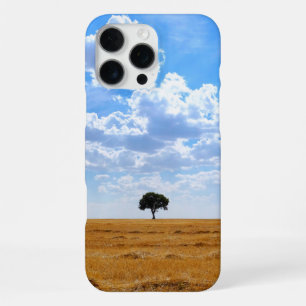 Tree in an harvested wheat field iPhone 16 pro max case