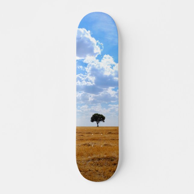 Tree in an harvested wheat field  skateboard (Front)