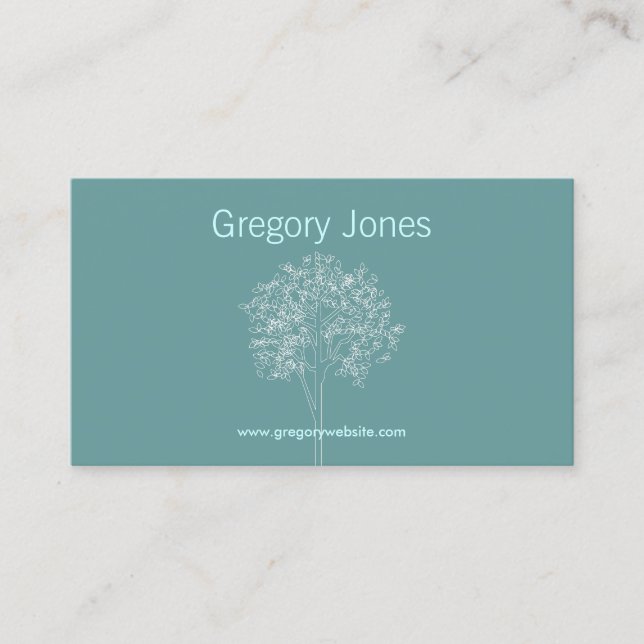 TREE in AQUA/TEAL Business Card (Front)