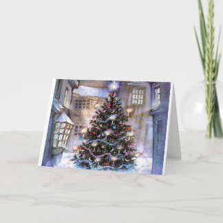 Tree in City Holiday Card