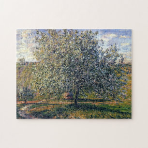 Tree in Flower near Vetheuil Monet Fine Art Jigsaw Puzzle