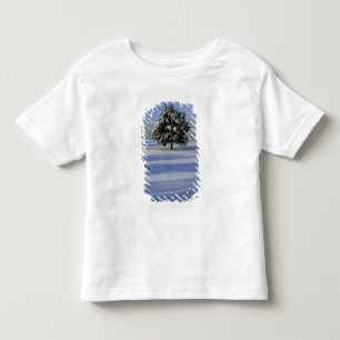 Tree in snow covered landscape toddler t-shirt