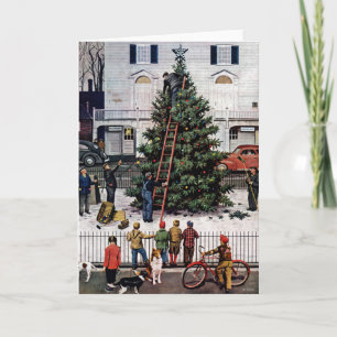 Tree in Town Square Holiday Card