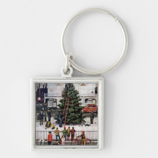 Tree in Town Square Keychain