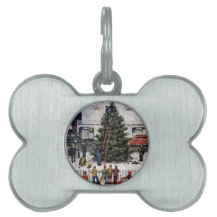 Tree in Town Square Pet ID Tag