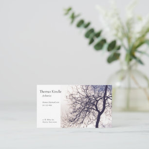 Tree in winter business card