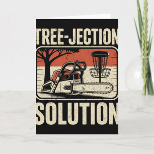 Tree-jection Solution Chainsaw Joke Disc Golf _1 Card