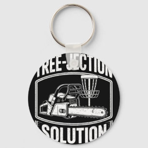 Tree-jection Solution Funny Disc Golf _6 Keychain