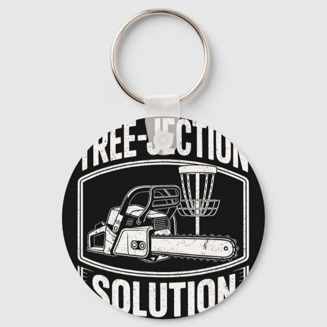 Tree-jection Solution Funny Disc Golf _6  Keychain (Front)