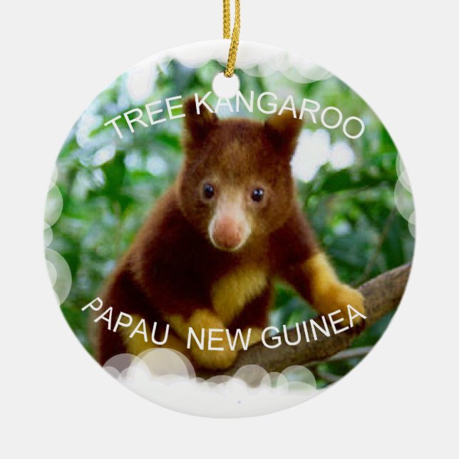 Tree kangaroo ceramic ornament (Front)