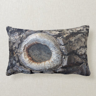 Tree Knot Log Lumbar Pillow