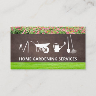Tree Landscaping Flowers Garden Business Card