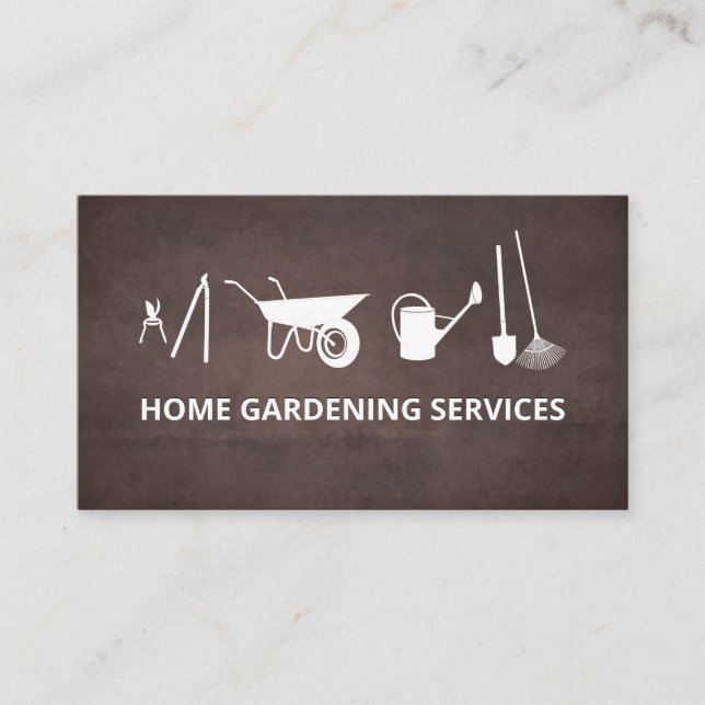 Tree | Landscaping | Gardening Services Business Card (Front)