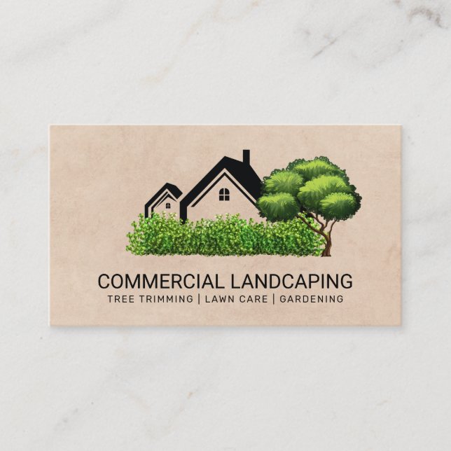 Tree | Landscaping | House Business Card (Front)