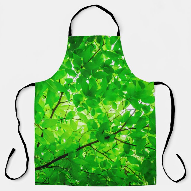 Tree leaf twig texture pattern apron (Front)