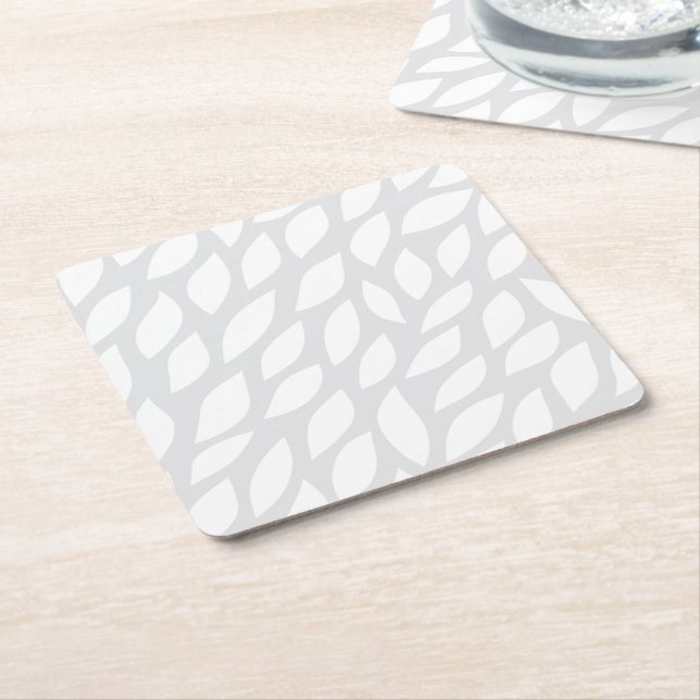 tree leave square paper coaster (Angled)