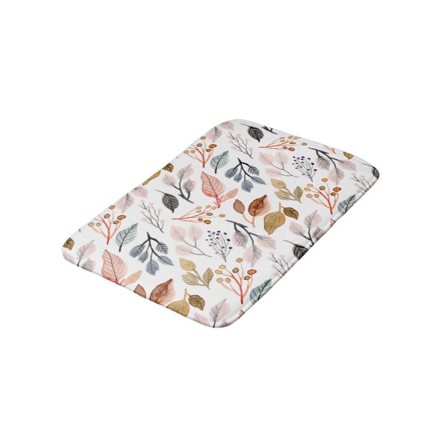 tree leaves bath mat (Angled)