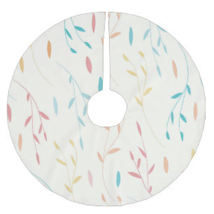 tree leaves brushed polyester tree skirt