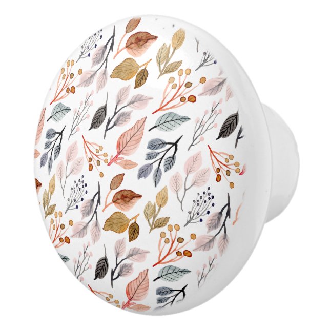 tree leaves ceramic knob (Right)