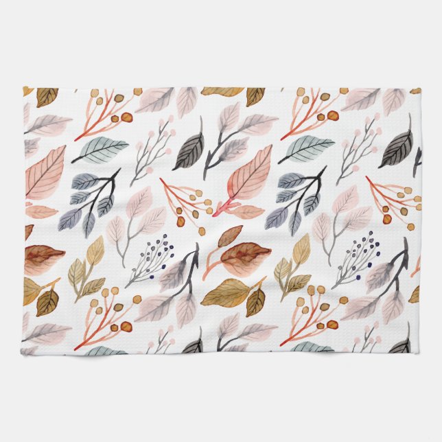 tree leaves kitchen towel (Horizontal)