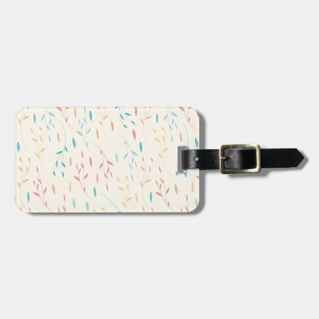 tree leaves luggage tag (Front Horizontal)