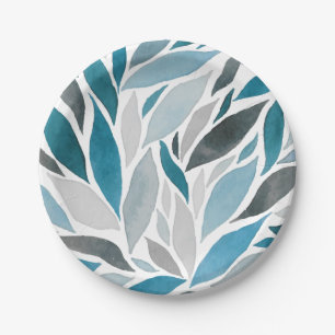 tree leaves paper plate
