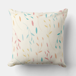 tree leaves throw pillow