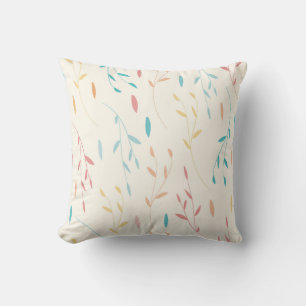 tree leaves throw pillow