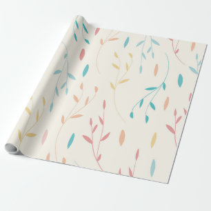 tree leaves wrapping paper