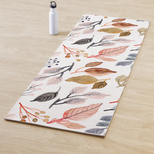 tree leaves yoga mat