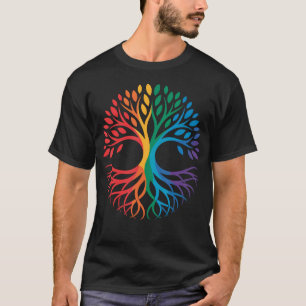Tree Life Rainbow Lgbt Flag Lgbt Gay Pride T-Shirt
