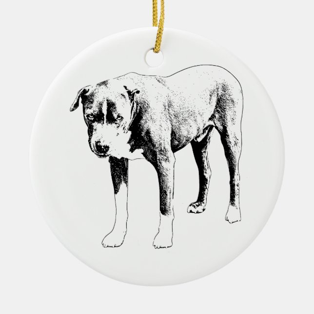 Tree Light, Faithful Eyes Ceramic Ornament (Front)