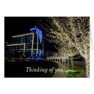 Tree Lights At Klyde Warren Park Thinking You Card