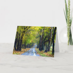 Tree-Lined Gravel Road Condolence Card