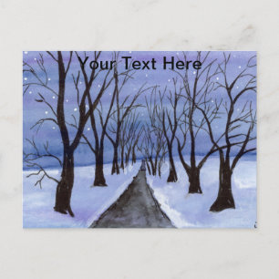Tree Lined Road Postcard