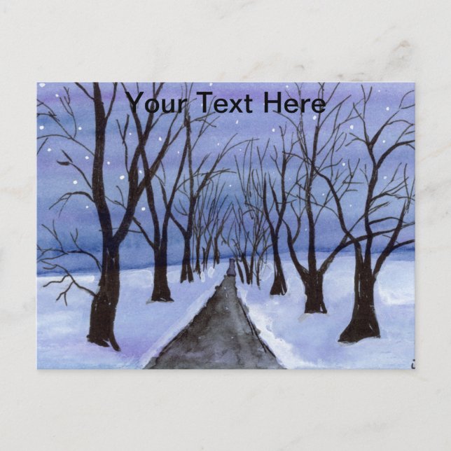 Tree Lined Road Postcard (Front)