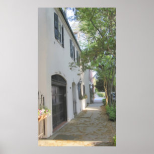 Tree Lined Street in Charelston - From Painting Poster