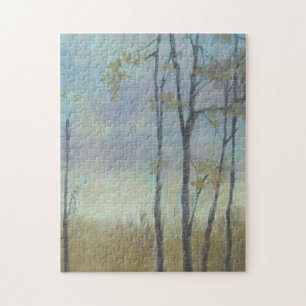 Tree-Lined Wheat Grass I Jigsaw Puzzle