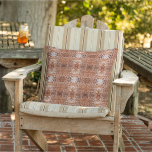 Tree Log Cutaway Photo Mixed Media Repeat Pattern Outdoor Pillow