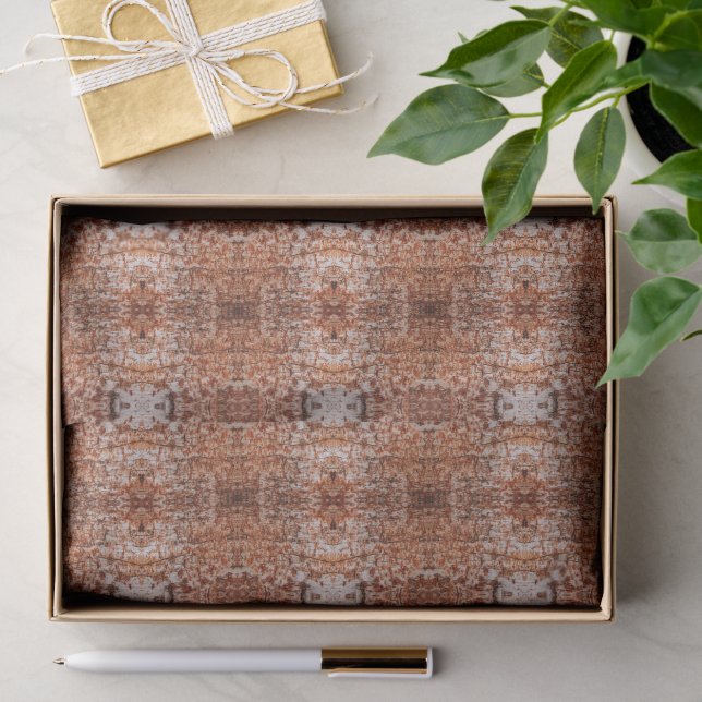 Tree Log Cutaway Photo Mixed Media Repeat Pattern Tissue Paper (Gift)