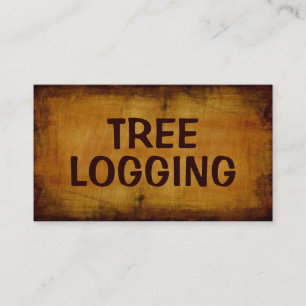 Tree Logging Antique Business Card