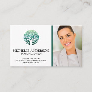 Tree Logo   Business Woman Business Card